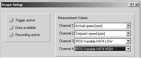 Ciò è possibile solo per i convertitori di frequenza MOVI- DRIVE MDX61B. Le due variabili 32 bit IPOS plus H474 e H475 sono disponibili per la registrazione.