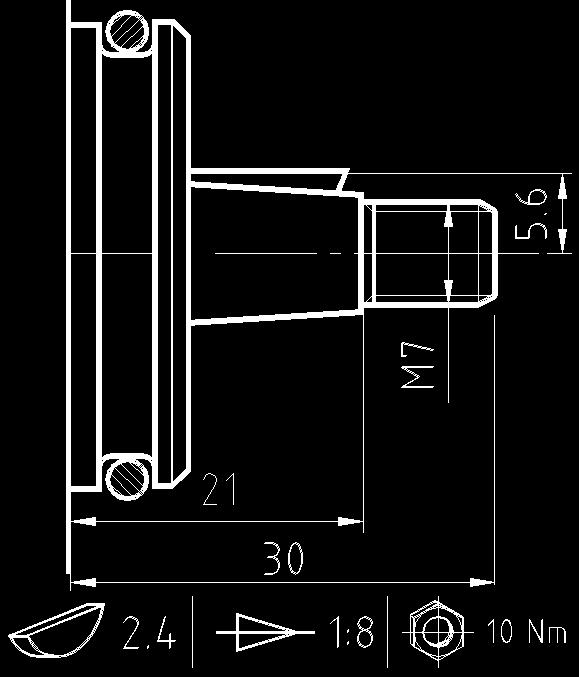 FLANGIA / FOR FLANGE Max torque 24 Nm F B G 1 B 0 1 CODICE