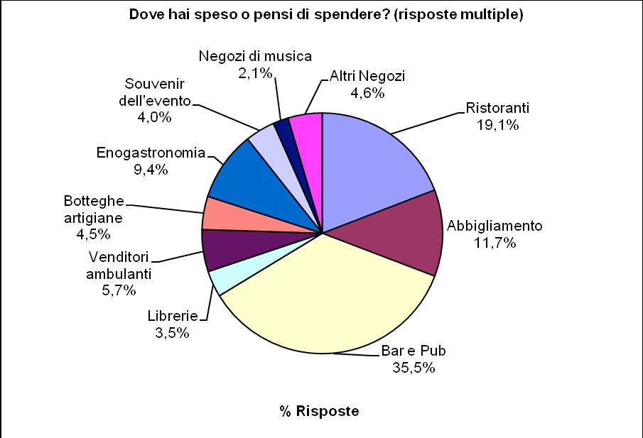 18. TIPO DI SPESE EFFETTUATE Il 35% degli intervistati ha dichiarato di aver speso o pensa di spendere in