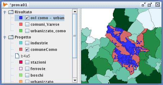 urbanizzato del comune