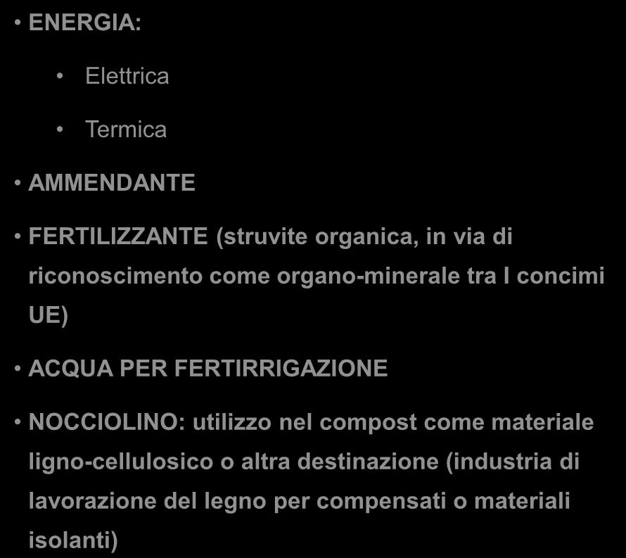 sansifici e discariche ACQUE DI VEGETAZIONE: difficoltà di allocazione delle acque di vegetazione con rischi per: Falde acquifere Struttura chimica e fisica del terreno SITUAZIONE FINALE ENERGIA: