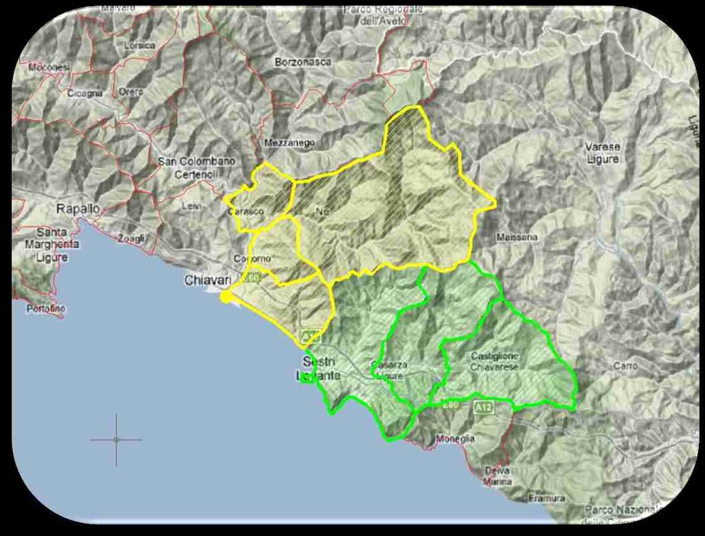 CARTA DEI COMUNI SERVITI DAL NUOVO DEPURATORE Lavagna Lavagna