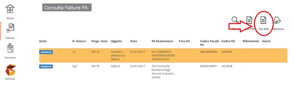 Consulta Documenti File Copia Originale Conservato Permette di scaricare un duplicato informatico del File versato o conservato.