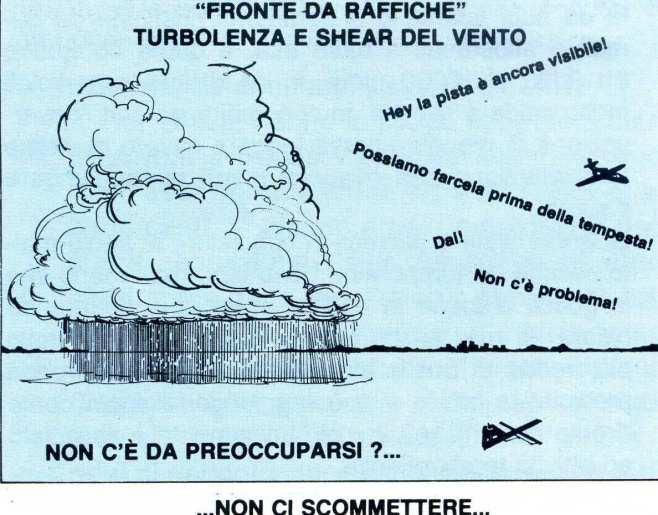 Ovvero, i fenomeni di microbursts e downbursts che possono essere presenti in una