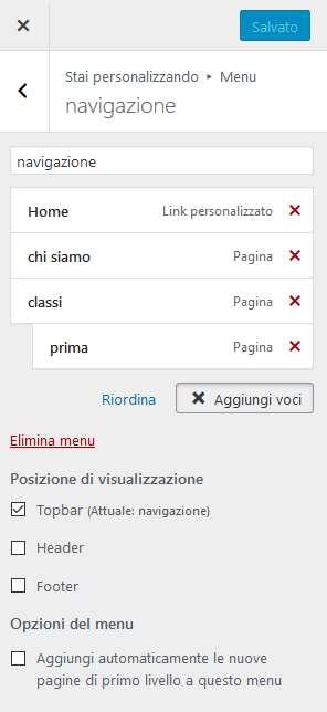 Per esempi, ptrei aver creat categrie in base alle mie classi (prima, secnda, terza )