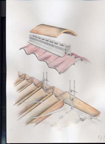 Tetto microventilato struttura in legno e tavelle 1 - colmo 2