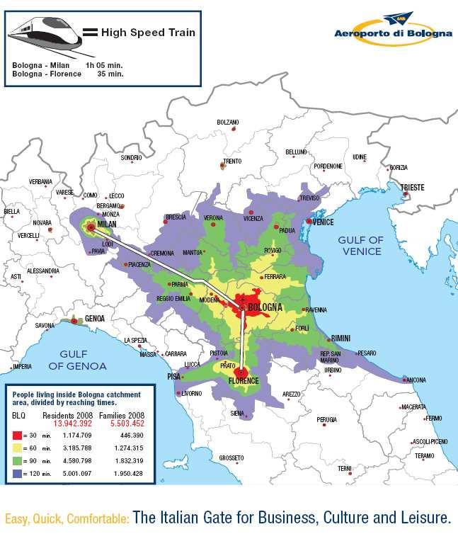 POTENZIALITA DI CRESCITA DEL TRAFFICO PER L AEROPORTO AMPLIAMENTO CATCHMENT AREA