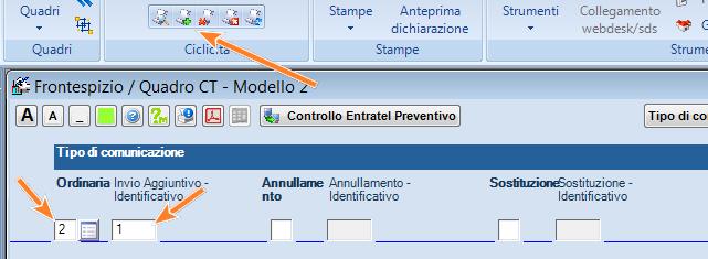 (tutto, solo certif. dipendenti o solo certif. lav autonomo). Inoltre nel frontespizio è indicata anche la tipologia dell'invio che verrà effettuato.