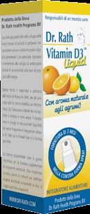 4 spruzzi contengono: Vitamina D3... 25 μg Formula supplementare Dr. Rath Vitamin D3 Liquid è una formula supplementare del Programma di micronutrienti Dr.Rath. Le formule supplementari sono state ideate per l apporto supplementare di selezionati micronutrienti.