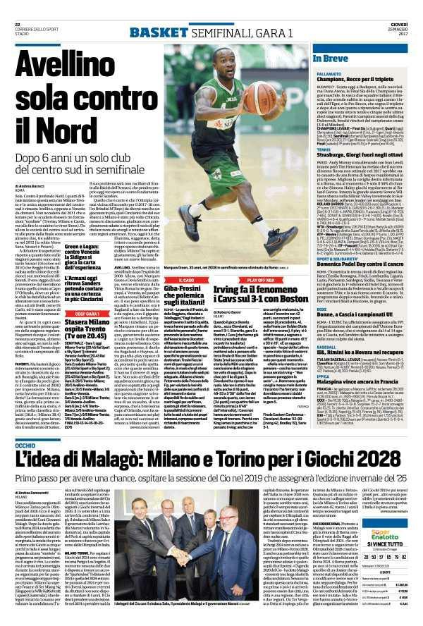 Pagina 22 Corriere dello Sport PALLANUOTO Champions, Recco per il triplete BUDAPEST Scatta oggi a Budapest, nella nuovissima Duna Arena, la Final Six della Champions league maschile.