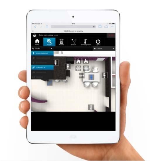 controllo di tutto il sistema domotico Kblue