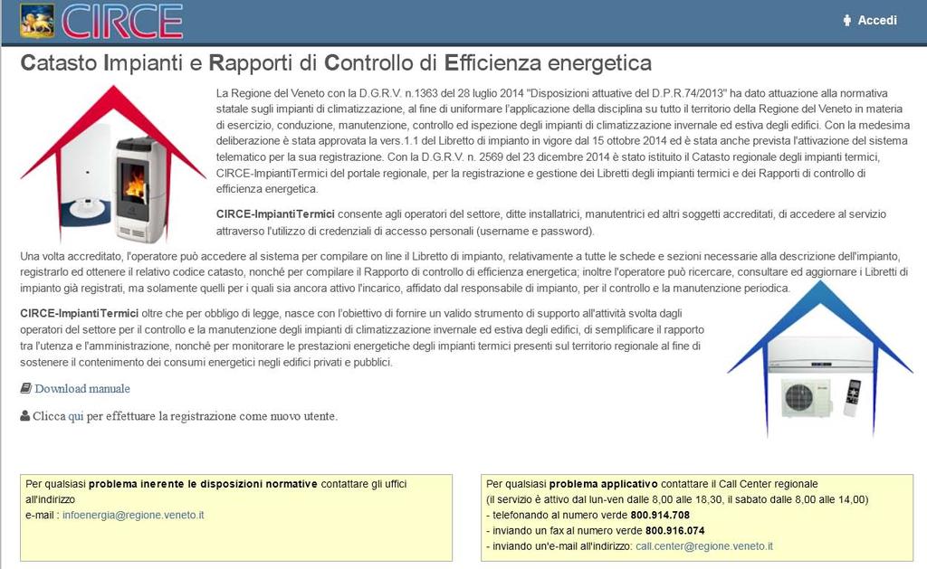 Al CIRCE possono accedere per la compilazione del libretto gli installatore e i