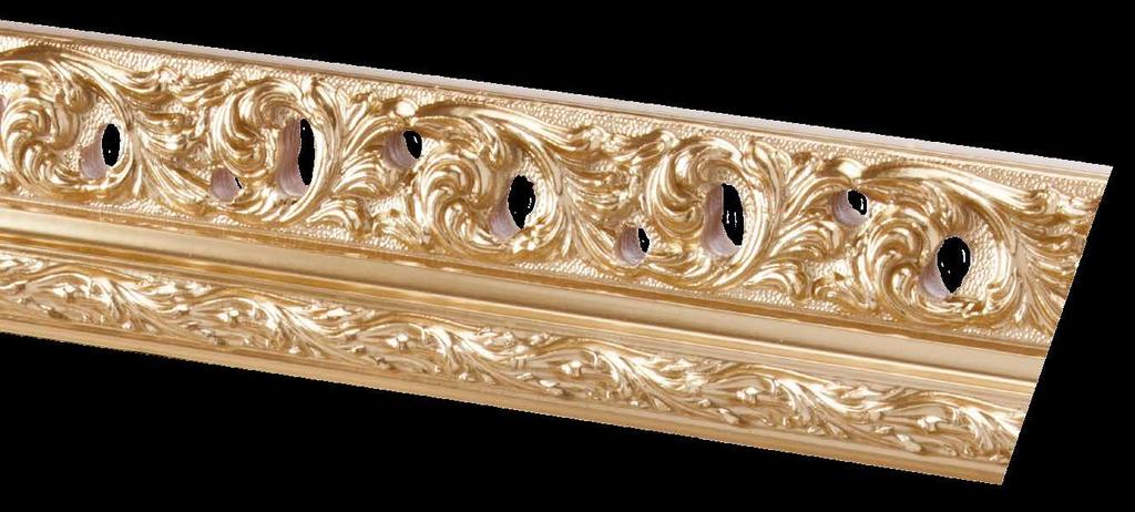 Barokko Jr. Specchi in legno intarsiato con finiture lucide su profilo da 6,8 cm.