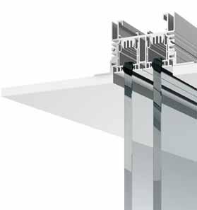 Sezione verticale parete vetro singolo Vertical section single-glazed partition wall PROFILI ESTERNI a pavimento esterno EXTERNL PROFILE on the floor 10 / 12 / 16 7 18 6 2 58 Installabile su