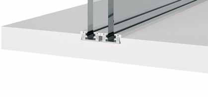 Sezione verticale parete vetro singolo Vertical section single-glazed partition wall PROFILI ESTERNI a pavimento semincasso EXTERNL PROFILE semi-integrated in the floor 10 / 12 7 12 10 22 60