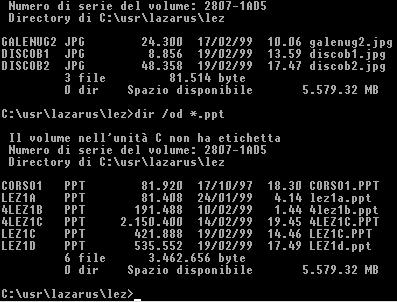 Gestione Input/Output Il SO fornisce un insieme di comandi (linguaggio d interazione tra utente e sistema) che fornisce una visione astratta del dispositivo Es.