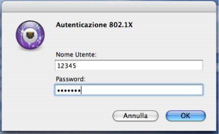 6. Ora cliccando nuovamente sull'icona AirPort, selezioniamo la voce relativa alla rete Studenti dall'elenco reti disponibili.