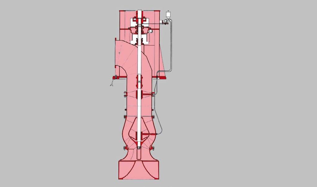 A solution with double suction first stage is available in order to operate with low values of NPSH (CEXD).