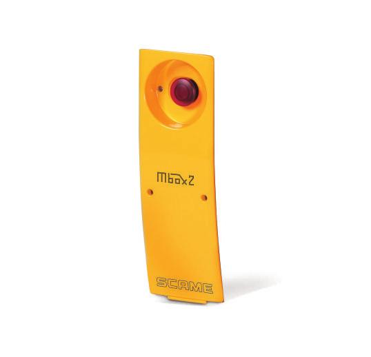 050 MBOX /0 57.0 MBOX5 /0 58.00 Kit pulsante composto da: - pulsante luminoso - frontalino giallo con sede per pulsante - lampada neon 0V~ - contatto N e contatto NC - portalampada.