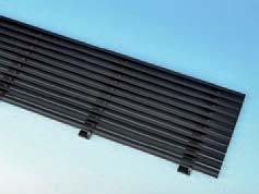 Accessori Griglia di copertura Griglia lineare in alluminio Elegante, stabile e robusta può essere inserita con grande versalità nel progetto architettonico.