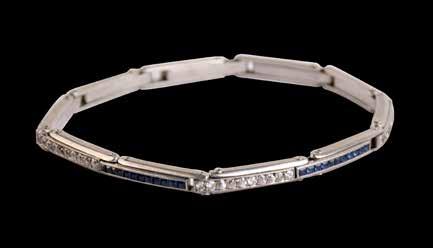 900 32 Bracciale zaffiri e brillanti Peso gr.