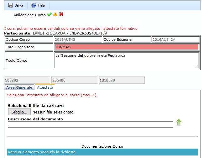 (Attenzione: non è possibile caricare l attestato in formato.