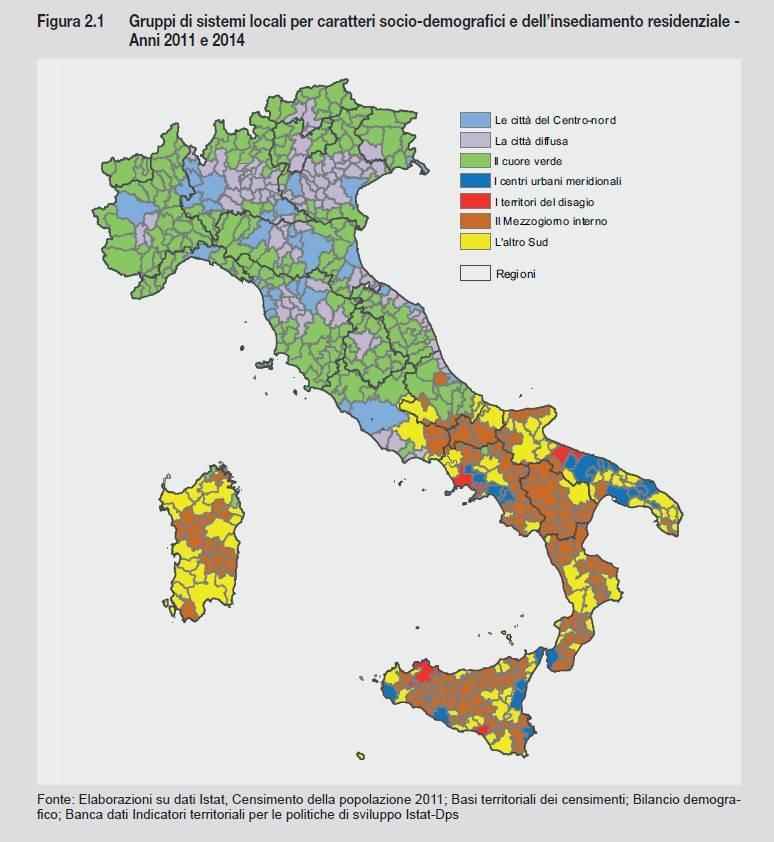 Cartogramma con caratteri qualitativi sconnessi Cosa sono i «Sistemi locali» per Istat?