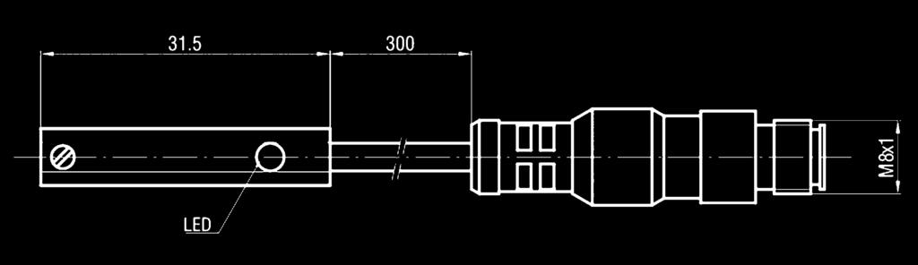 Frequenza di lavoro 200 Hz 500 Hz 200 Hz 200 KHz Poliammide, acciao inox e ottone Polivinilcloruro Connettore Poliuretano e ottone dorato AVVERTENZE Il sensore è un interruttore e va montato in serie