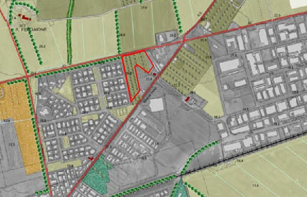 2.b Uso del suolo attuale Come già riportato, l area di trasformazione è contraddistinta comparto TR1b nel P.U.I. dell area di Trasformazione TR01 approvato con Delibera C.C. n 45 del 19/12/2013, in zona già urbanizzata e dotata di tutte le relative infrastrutture, racchiusa tra la S.