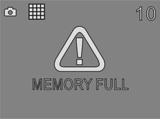 It 22 Funzioni avanzate Icone di avvertimento Memoria esaurita Quando la scheda di memoria di Digital Video è piena, non è possibile scattare altre foto.