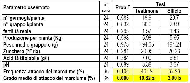 I valori rilevati tramite la Texture Analys, non hanno evidenziato differenze particolarmente eclatanti.