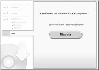 Quando viene visualizzato il pannello del programma di installazione, fare clic su [Installa]. 2. Fare clic su [Installazione standard].