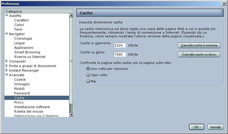 Installazione di Web Client Per configurare Netscape: 1. Aprire Netscape. 2. Fare clic su Modifica > Preferenze. Viene visualizzata la finestra di dialogo Preferenze. 3.