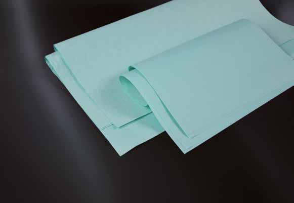 STERILIZATION PAPER CARTA PER STERILIZZAZIONE Medical crepe paper is available in white and green colours and it is manufactured according to EN 868-2 and ISO 11607-1.