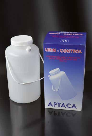 3024 URIN - CONTROL Graduated 24 hours urine tanks, with self-adhesive label, individually cased. Vol. 2500 ml. Material: polyethylene.