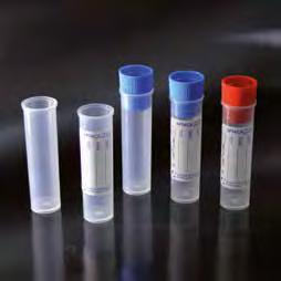 TEST TUBES WITH PRESSURE CAP PROVETTE CON TAPPO A PRESSIONE 3 ML FLAT BOTTOM CYLINDRICAL TEST TUBES PROVETTE CILINDRICHE FONDO PIATTO DA 3 ML Polystyrene test tubes, graduated, with rim. Ø 12 x 56 mm.