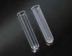 6013 Polystyrene/Polistirolo 6013/MO Polypropylene/Polipropilene 8 ML CYLINDRICAL TEST TUBES PROVETTE CILINDRICHE DA 8 ML Graduated, with rim.