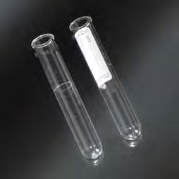 TEST TUBES WITH PRESSURE CAP PROVETTE CON TAPPO A PRESSIONE 25 ML CYLINDRICAL TEST TUBES PROVETTE CILINDRICHE DA 25 ML Graduated, with rim.