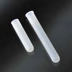 SPECIAL USE TEST TUBES PROVETTE PER USI SPECIALI Transparent, non graduated, with rim, autoclavable, resistant to acids, to concentrated solvents and to temperatures up to +180 C.