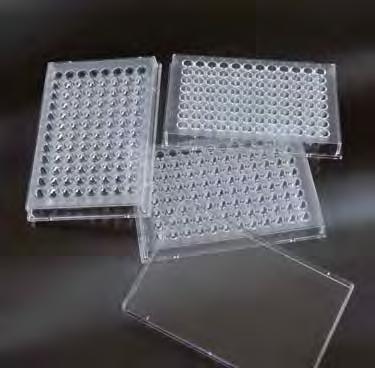 MICROTITER PLATES PIASTRE PER MICROMETODI Microtiter plates with 96 wells, manufactured in polystyrene, individually wrapped. Dimensions 86 x 128 mm.