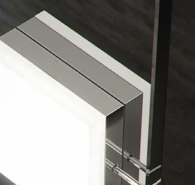illuminazione di specchiere da bagno. Fornito di serie con magnete per l applicazione diretta sulla superficie dello specchio.