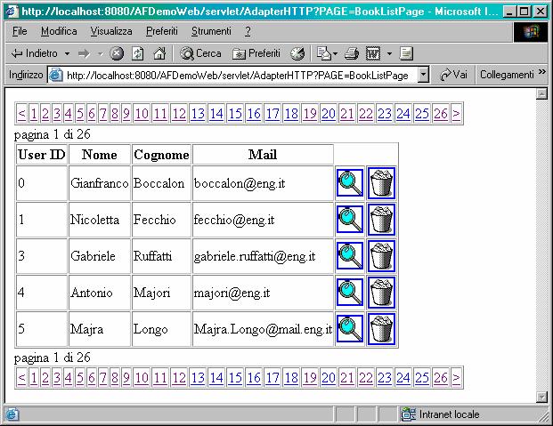 2.23 Generazione automatica lista/dettaglio-con cache Questa funzionalità fa uso dei moduli it.eng.spago.dispatching.module.list.smart.impl.