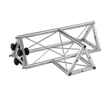 TRIANGULAR TRUSS, 3 WAYS T -STYLE, MALE, STEEL, GALVANIZED 00842 TRALICCIO TRIANGOLARE A T 3 CANALI, MASCHIO, IN