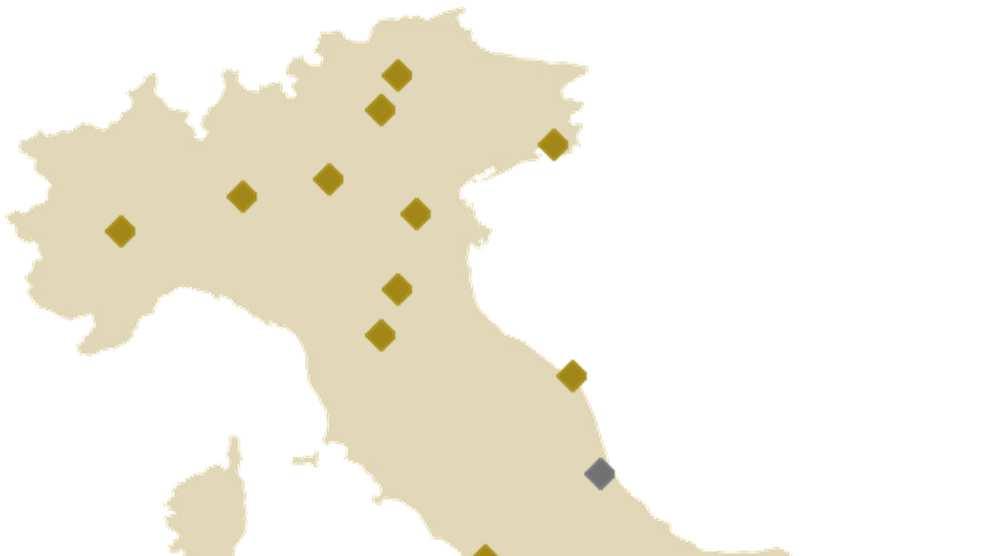 La presenza sul territorio 14 succursali Ancona Bari