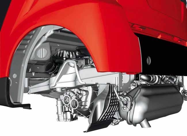 Autotelaio Modulo posteriore Abbassamento del modulo posteriore Anche nel tipo 451 è possibile abbassare il modulo motore posteriore.