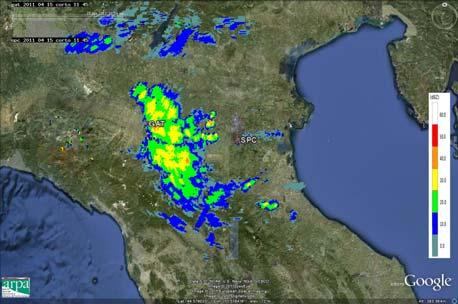 In seguito, con il sopraggiungere del fronte freddo, si verifica lo sviluppo di fenomeni temporaleschi, in particolare nell area centrale della Regione.