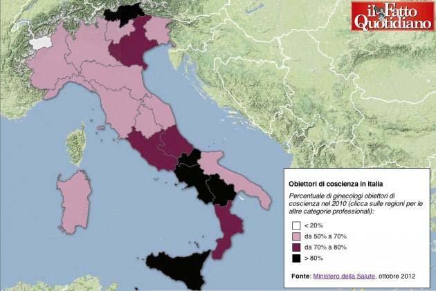 Pochi consultori, obiettori in aumento e scarsa distribuzione della Ru486. La mappa... http://www.ilfattoquotidiano.it/2012/12/16/pochi-consultori-obiettori-in-aumento-e-sc.