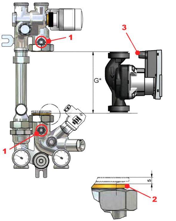 ISTRUZIONI OPERATIVE Installazione del circolatore I kit del sistema MULTIMIX aventi PE nel codice prodotto comprendono circolatori elettronici a velocità variabile.