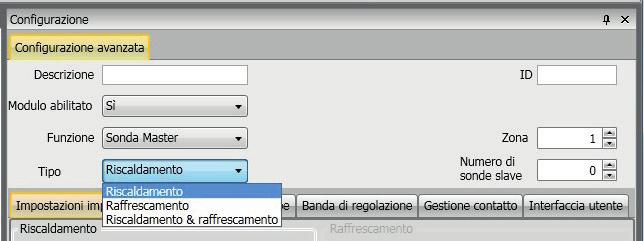 La selezione della funzione dipende dalla tipologia dell impianto in cui il termostato è installato - Sonda Master: il termostato è installato in un impianto MyHOME gestito da una centrale; -