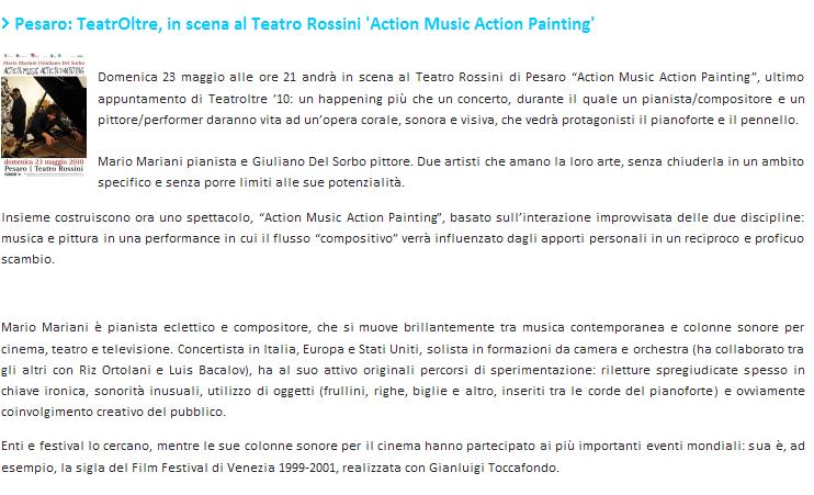 Testata: WWW.VIVERE.MARCHE.IT data: 21 MAGGIO 2010 http://www.vivere.marche.it/index.php?page=articolo&articolo_id=245879 http://www.viverepesaro.it/index.php?page=articolo&articolo_id=245880 http://www.